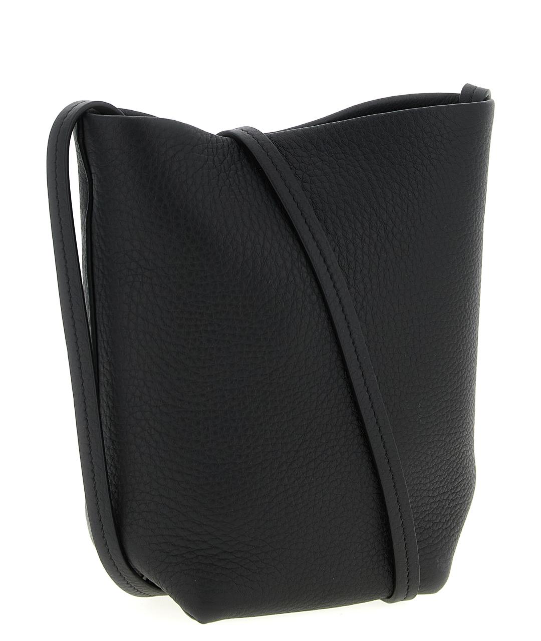 THE ROW Черная кожаная сумка через плечо, фото 2