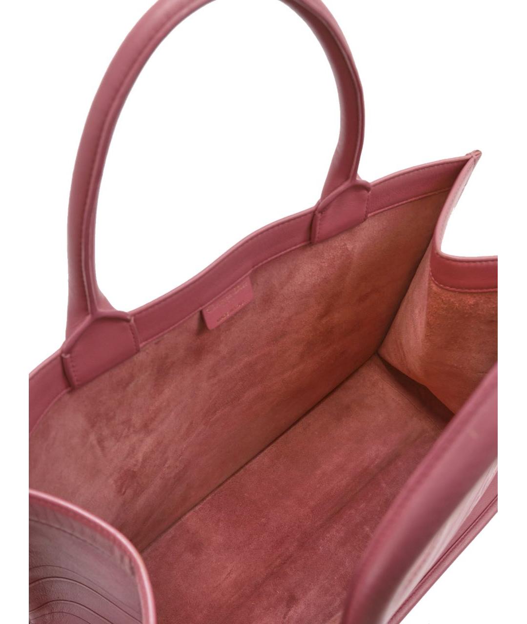 CHRISTIAN DIOR Розовая кожаная сумка тоут, фото 7