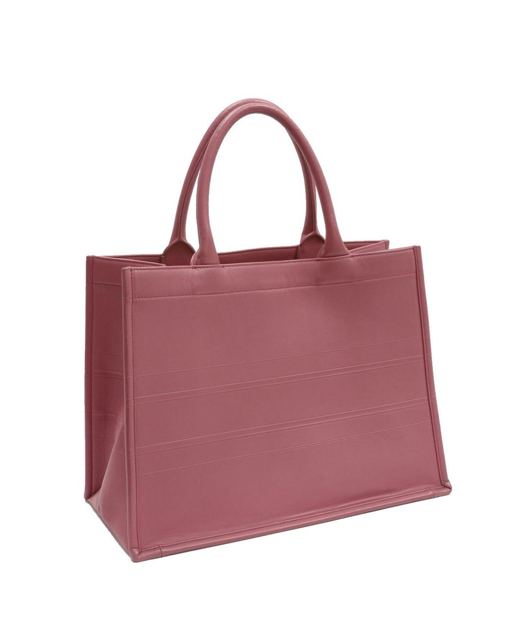 CHRISTIAN DIOR Розовая кожаная сумка тоут, фото 3