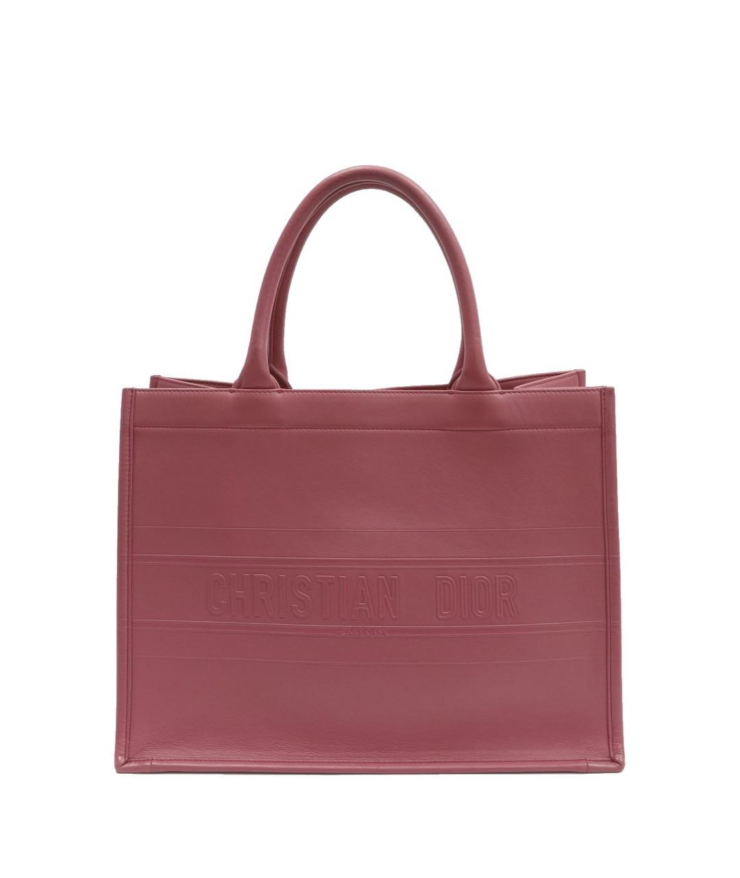 CHRISTIAN DIOR Розовая кожаная сумка тоут, фото 1
