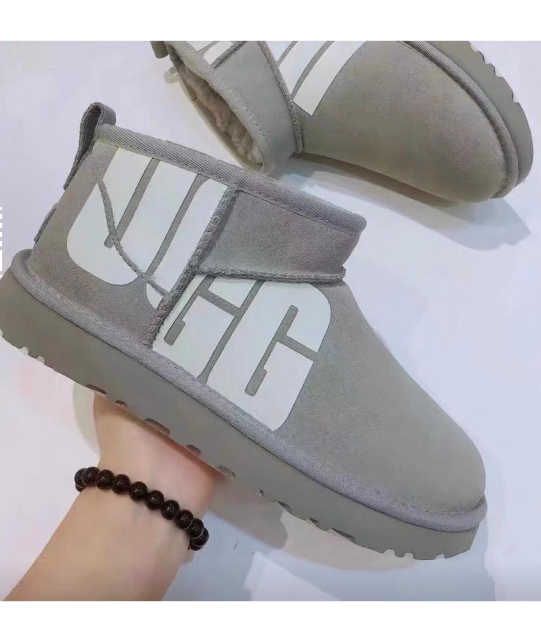 UGG AUSTRALIA Серые замшевые ботинки, фото 6