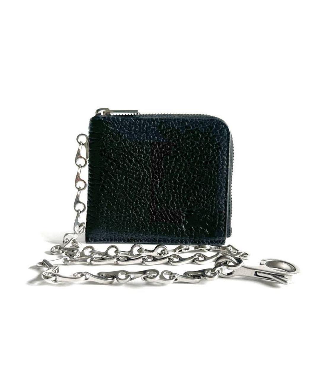 BURBERRY Черный кожаный кошелек, фото 1