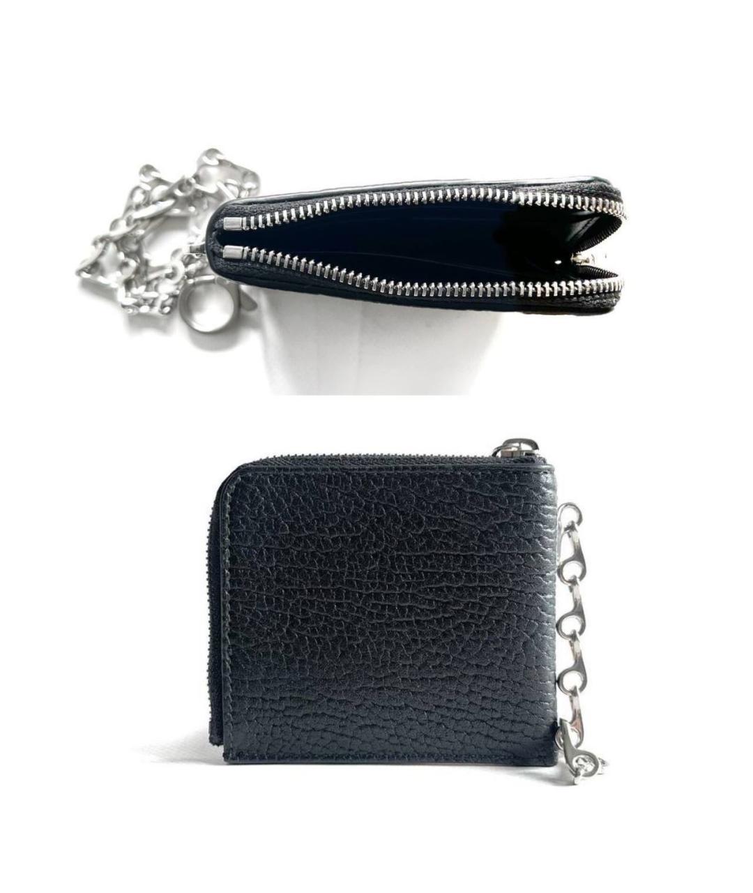 BURBERRY Черный кожаный кошелек, фото 5