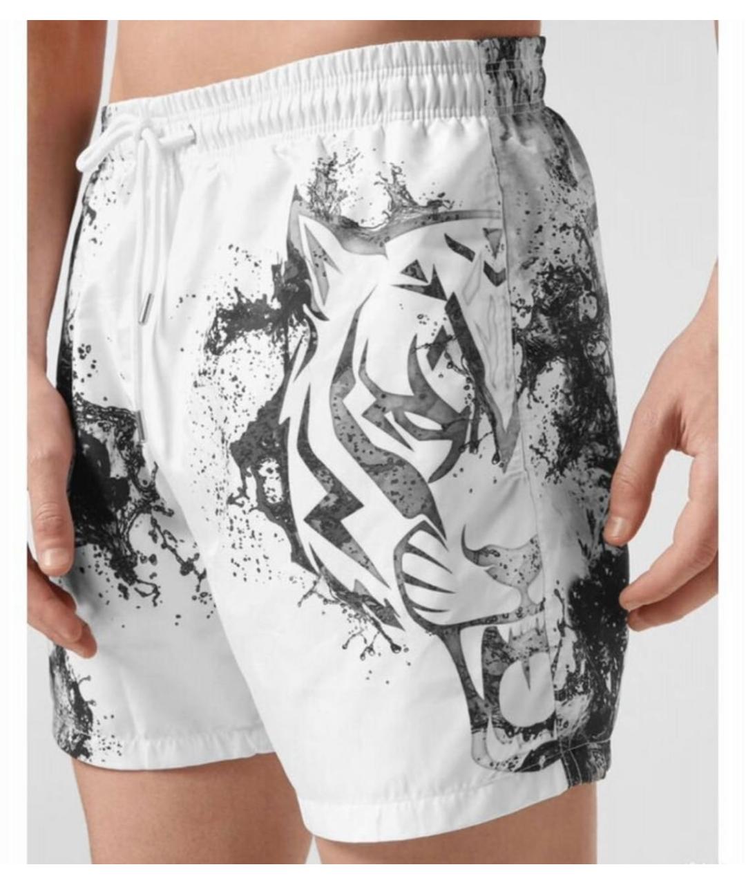 PHILIPP PLEIN Белые синтетические плавки, фото 4