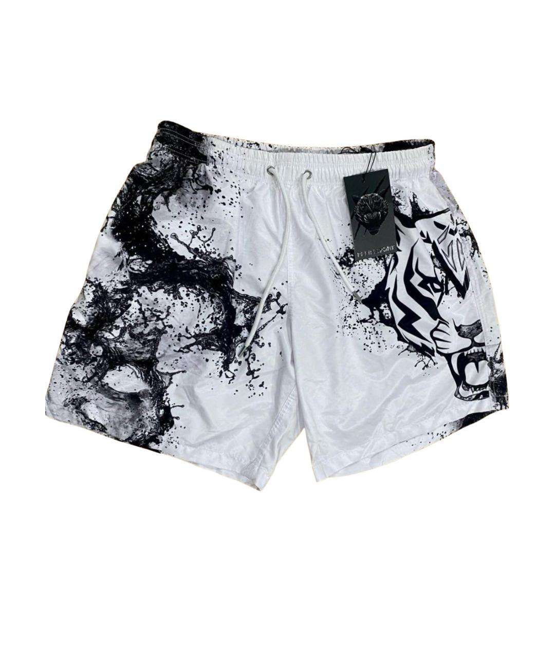 PHILIPP PLEIN Белые синтетические плавки, фото 1