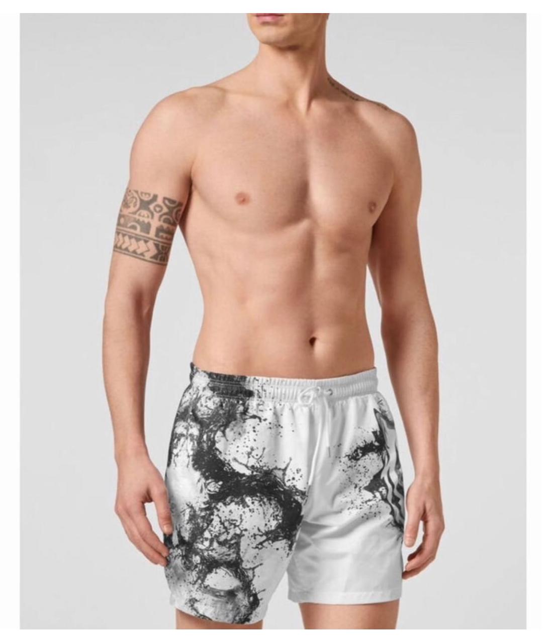 PHILIPP PLEIN Белые синтетические плавки, фото 2