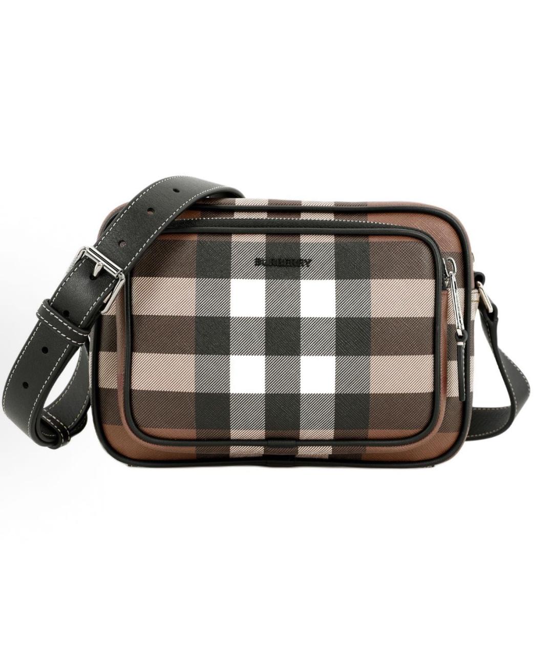 BURBERRY Коричневая синтетическая сумка на плечо, фото 1