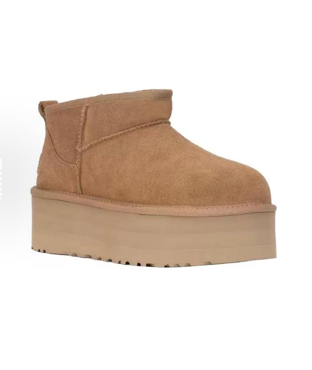 UGG AUSTRALIA Коричневые замшевые ботинки, фото 2