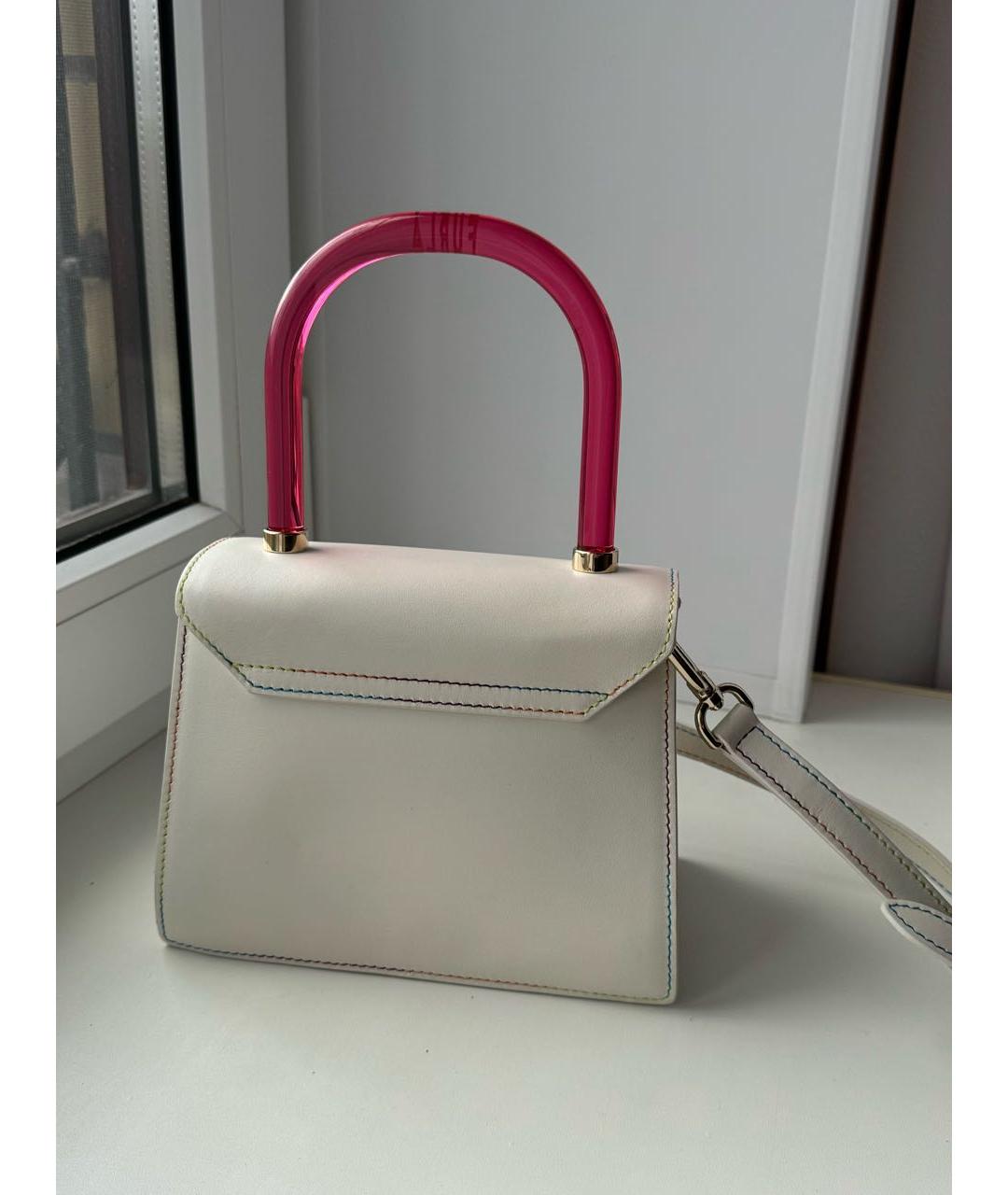 FURLA Белая кожаная сумка через плечо, фото 3