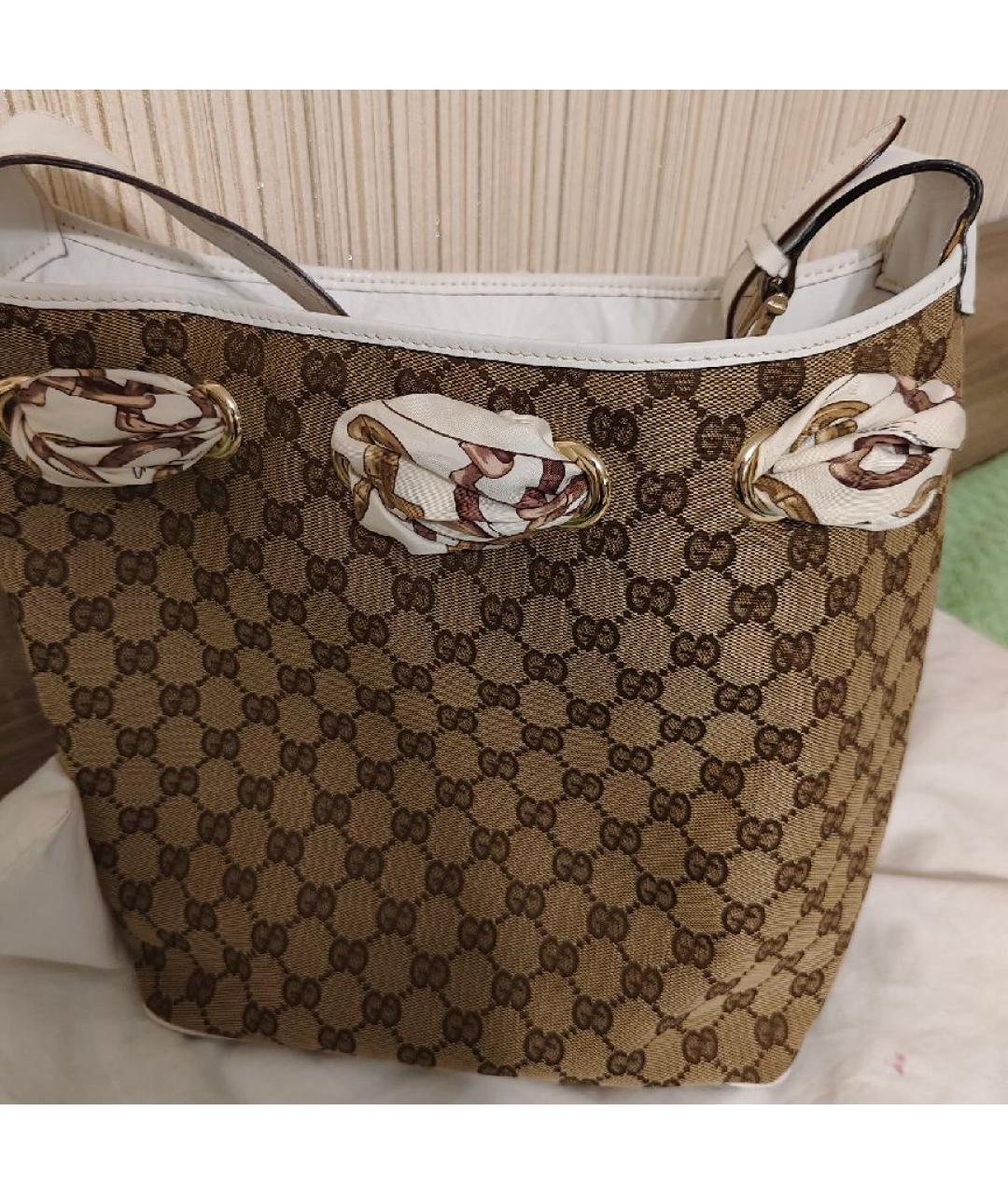 GUCCI Коричневая сумка тоут, фото 2