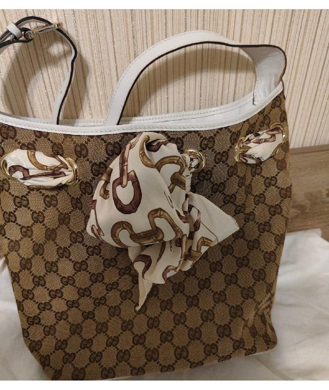 GUCCI Коричневая сумка тоут, фото 3