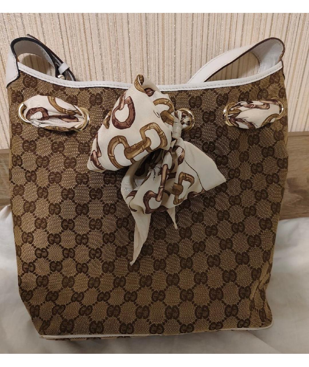 GUCCI Коричневая сумка тоут, фото 10