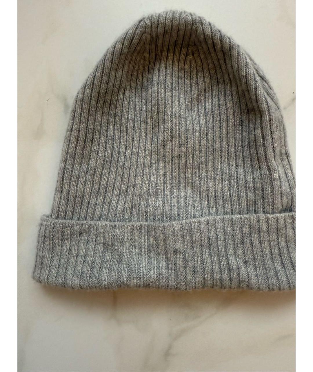 BALMAIN Серая кашемировая шапка, фото 3