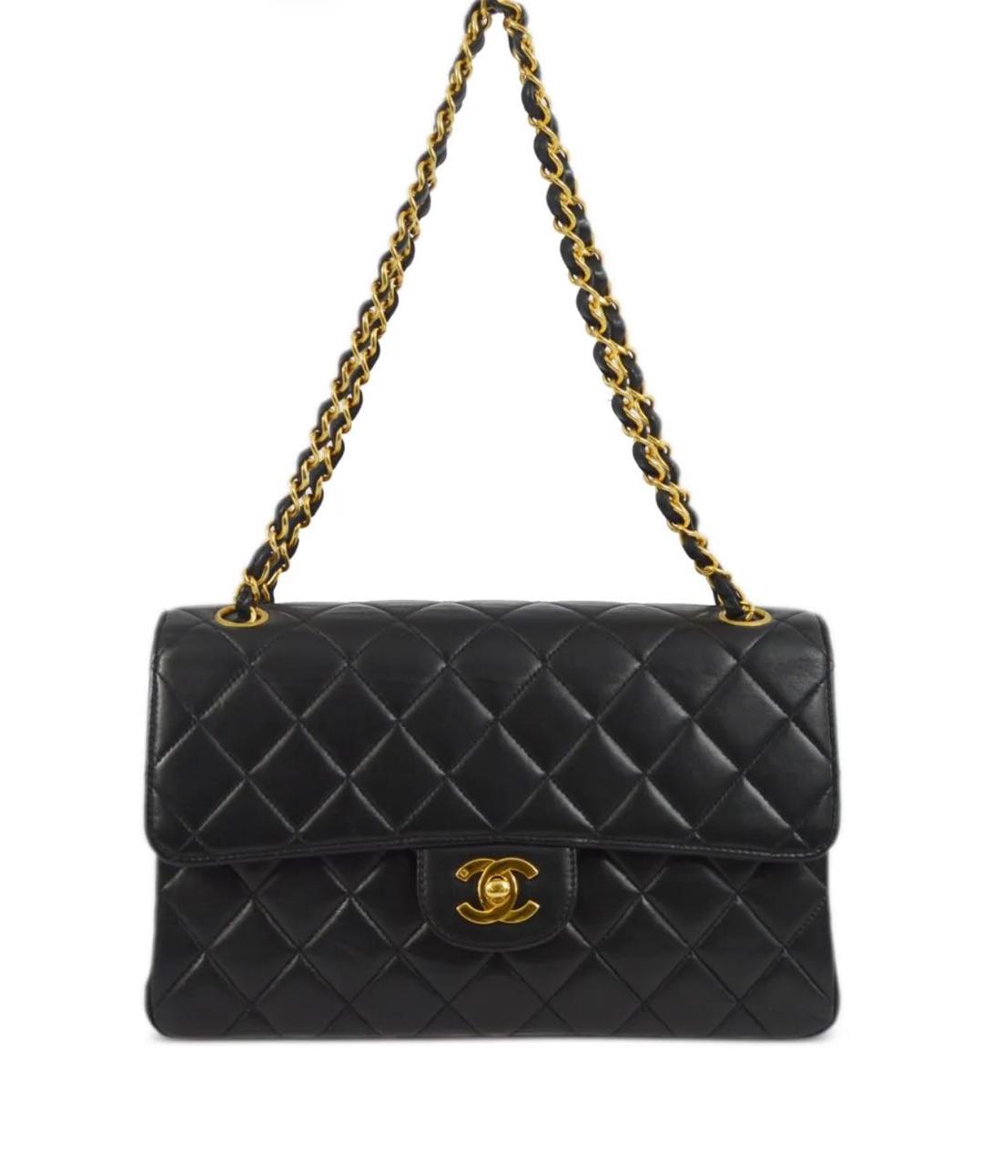 CHANEL Черная кожаная сумка через плечо, фото 1