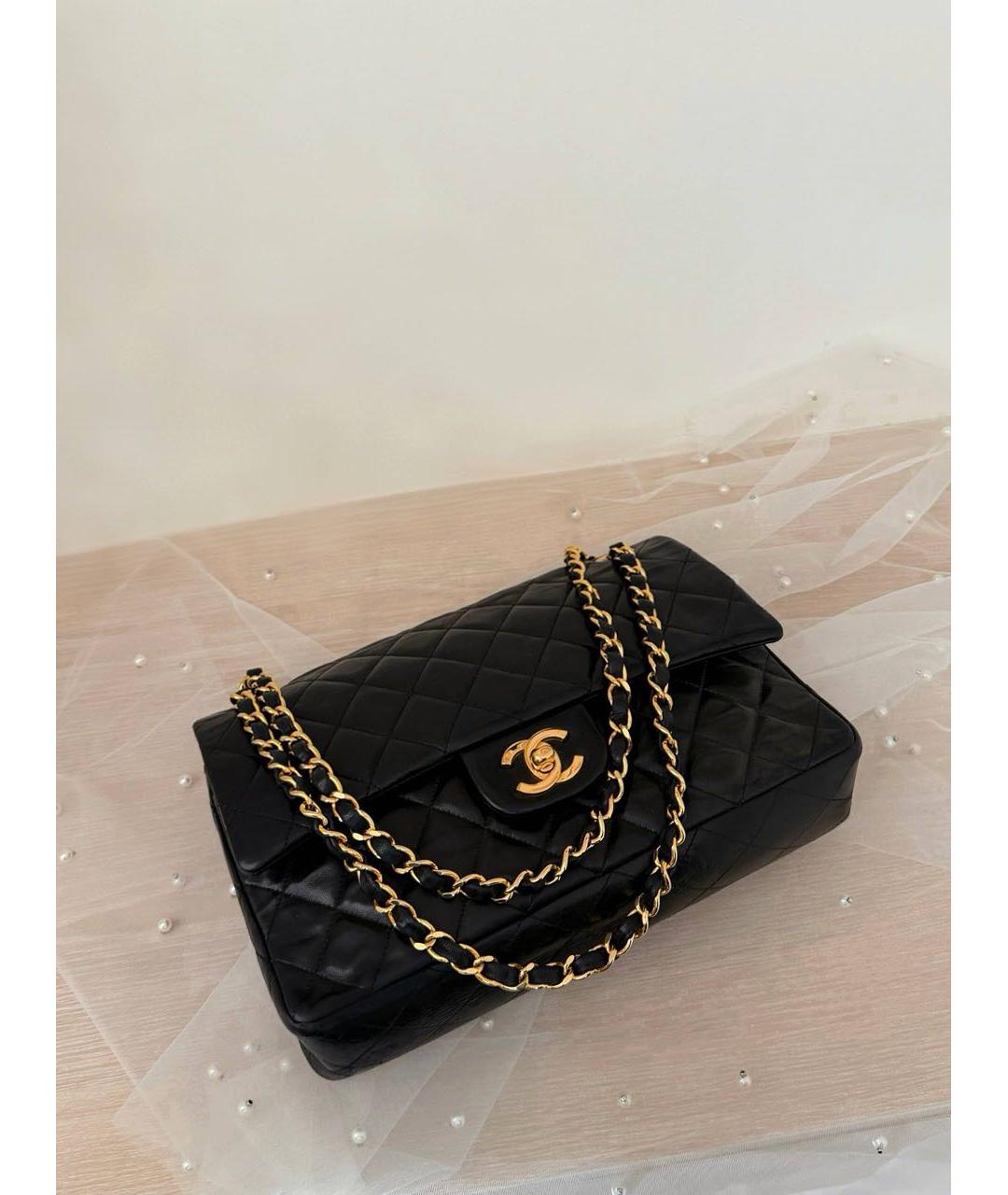 CHANEL Черная кожаная сумка через плечо, фото 2