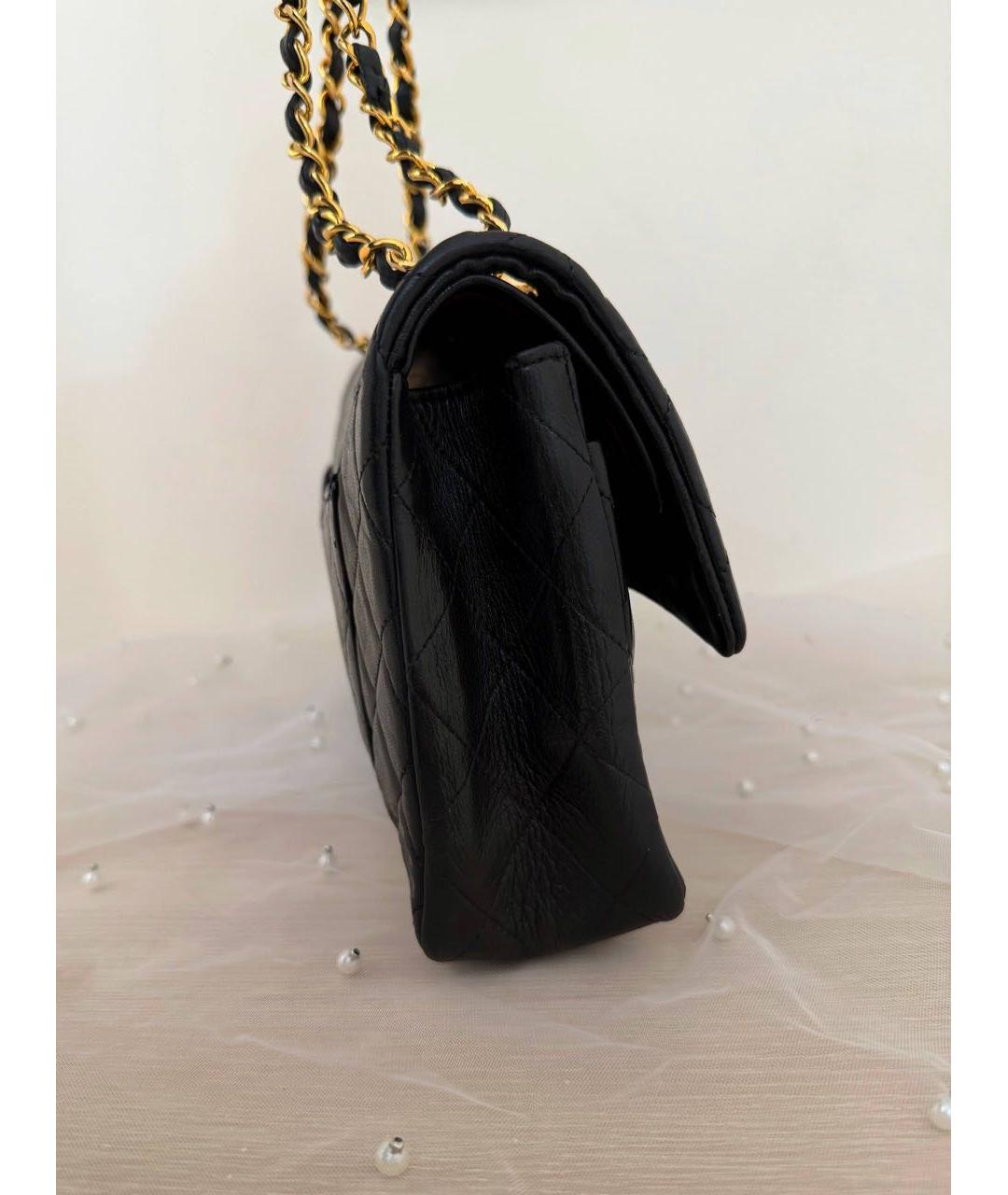 CHANEL Черная кожаная сумка через плечо, фото 6