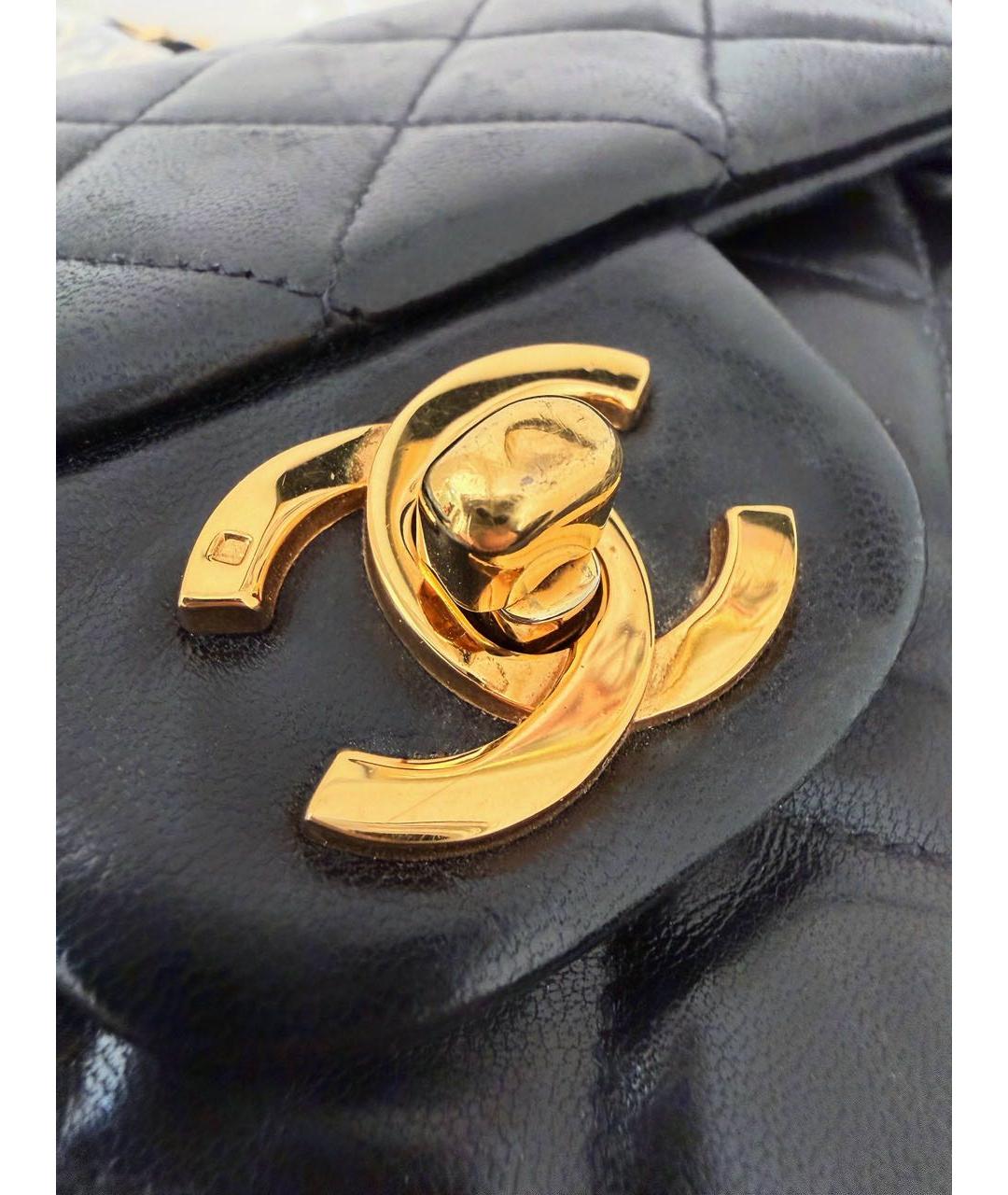 CHANEL Черная кожаная сумка через плечо, фото 7