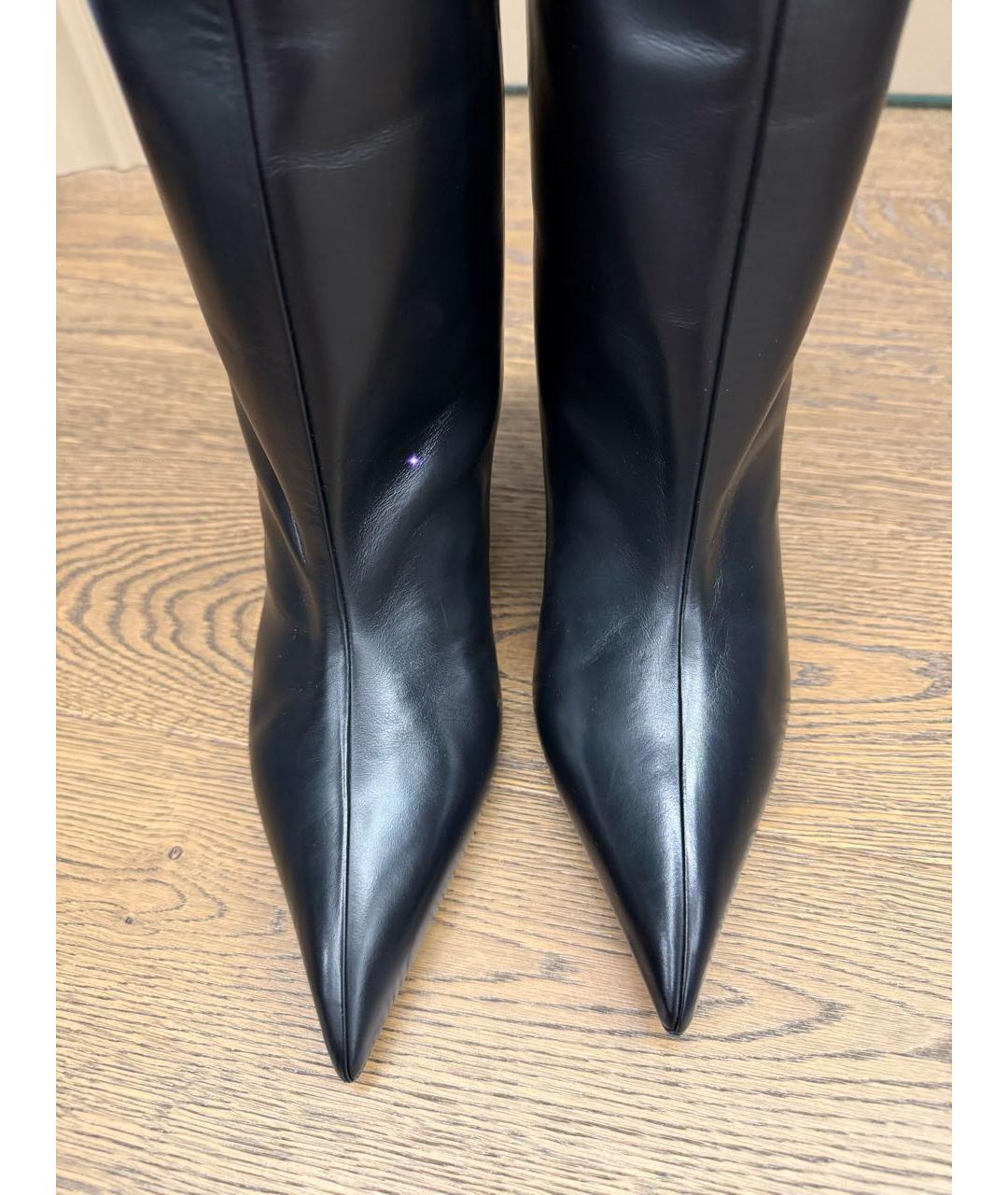 THE ATTICO Черные кожаные сапоги, фото 5