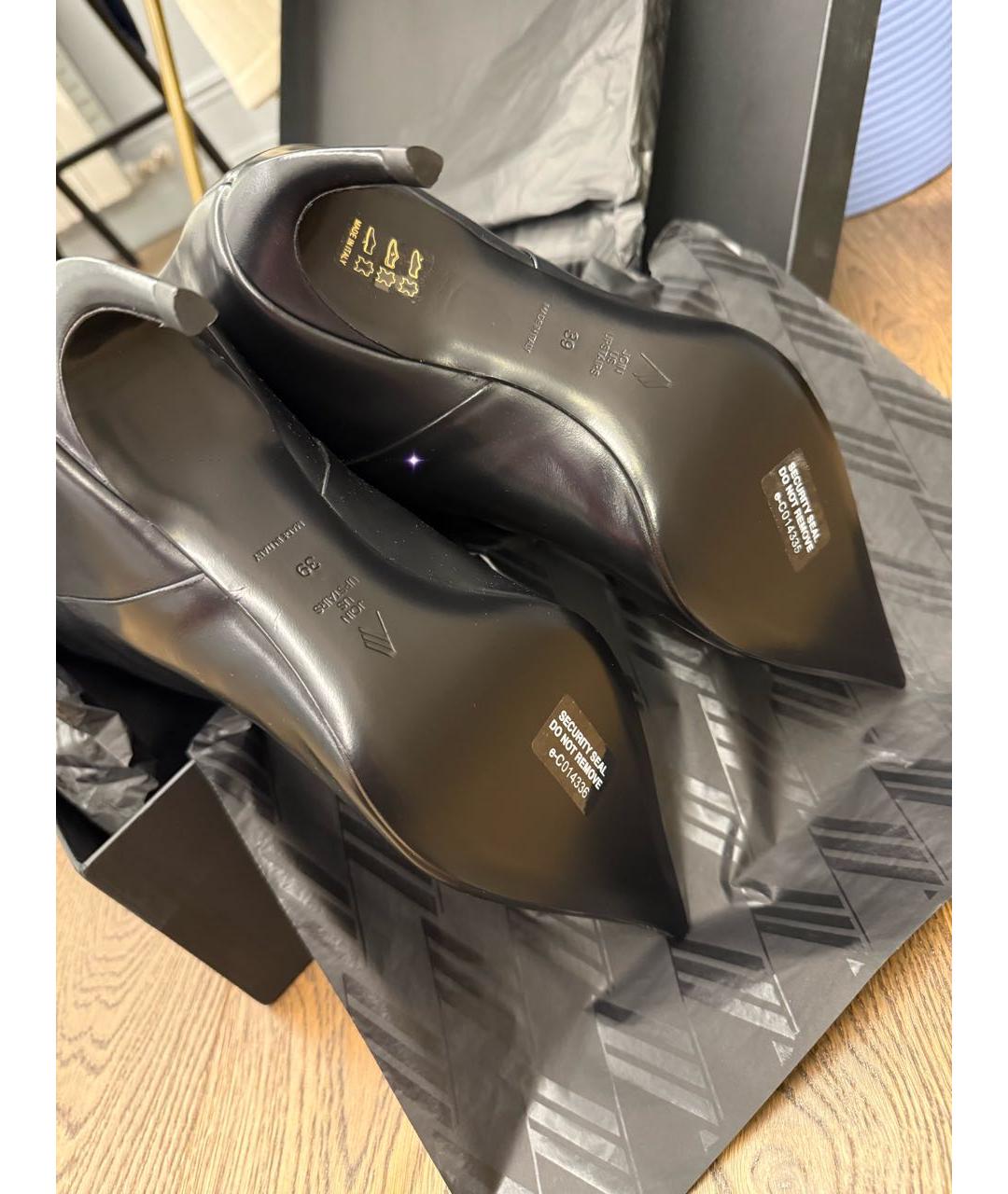 THE ATTICO Черные кожаные сапоги, фото 6