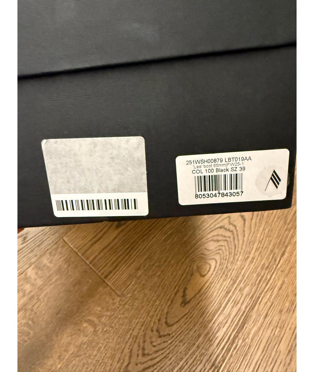 THE ATTICO Черные кожаные сапоги, фото 8