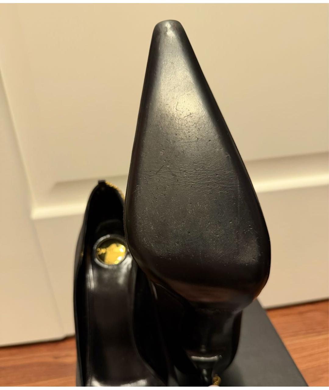 SAINT LAURENT Черные текстильные туфли, фото 4