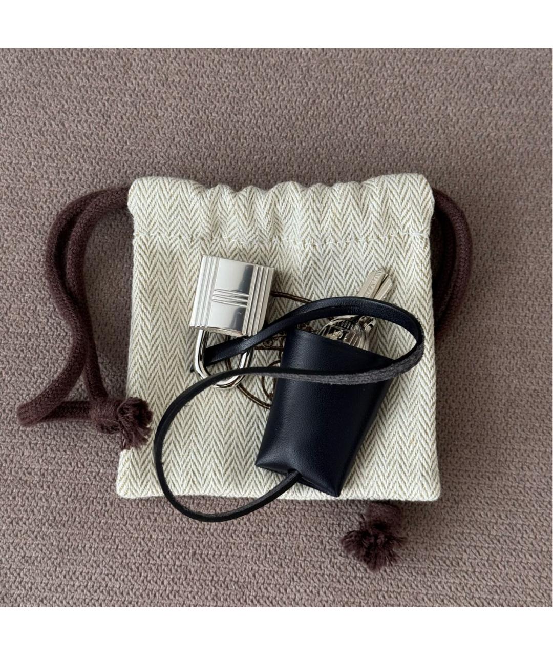 HERMES Темно-синяя тканевая сумка на плечо, фото 7