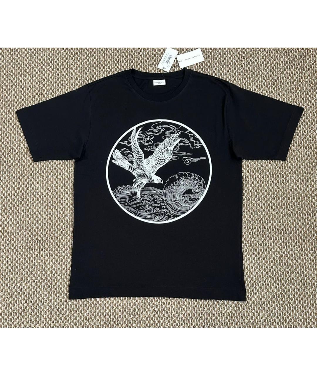 DRIES VAN NOTEN Черная хлопковая футболка, фото 5
