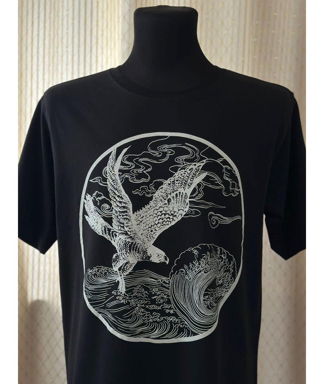 DRIES VAN NOTEN Черная хлопковая футболка, фото 4