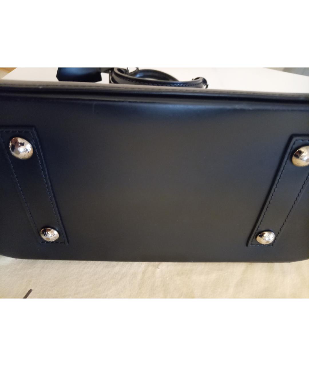 LOUIS VUITTON Черная кожаная сумка с короткими ручками, фото 5