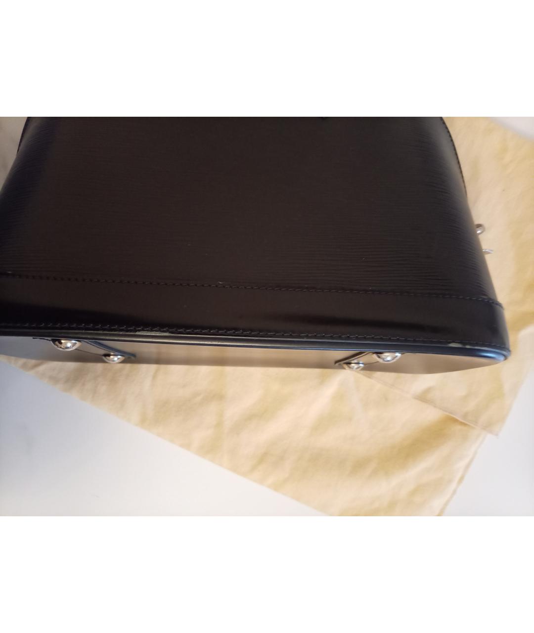 LOUIS VUITTON Черная кожаная сумка с короткими ручками, фото 6