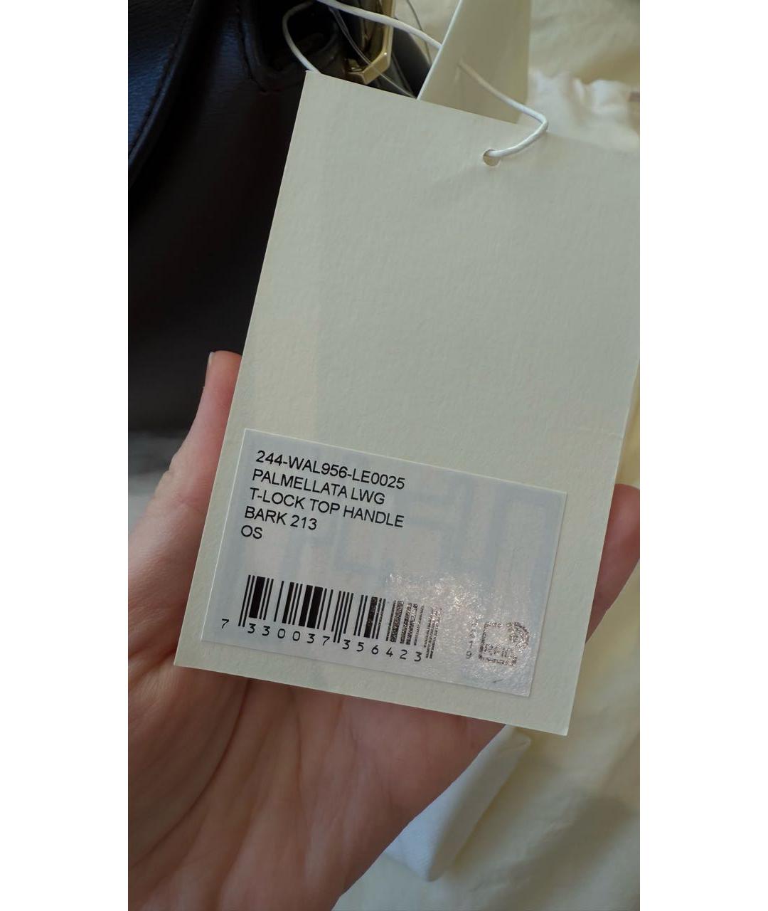 TOTEME Коричневая кожаная сумка через плечо, фото 6