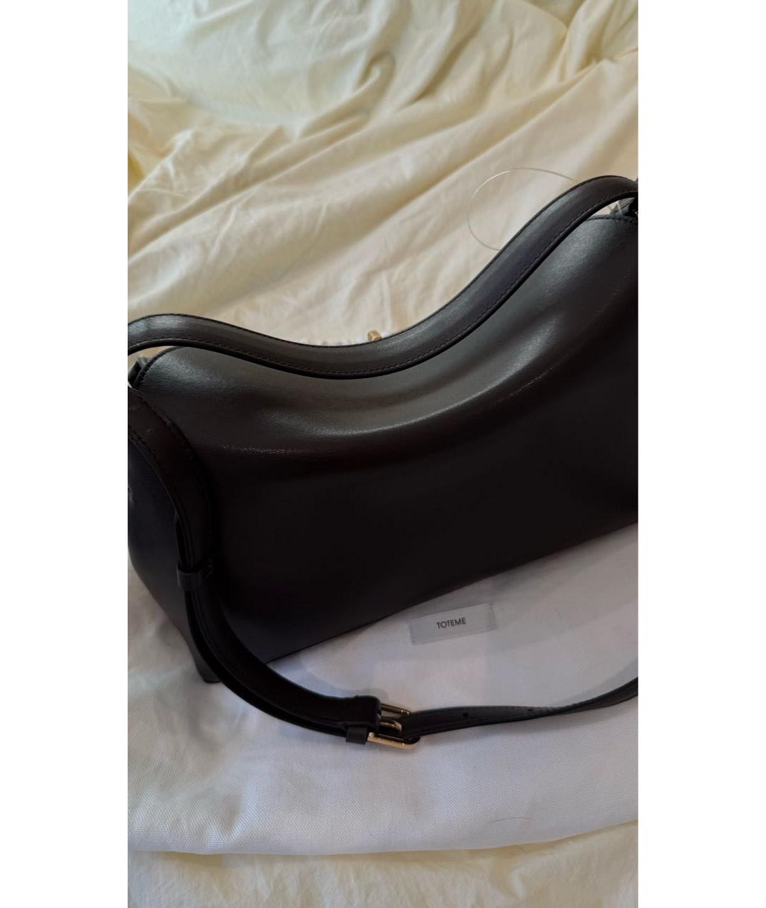 TOTEME Коричневая кожаная сумка через плечо, фото 3