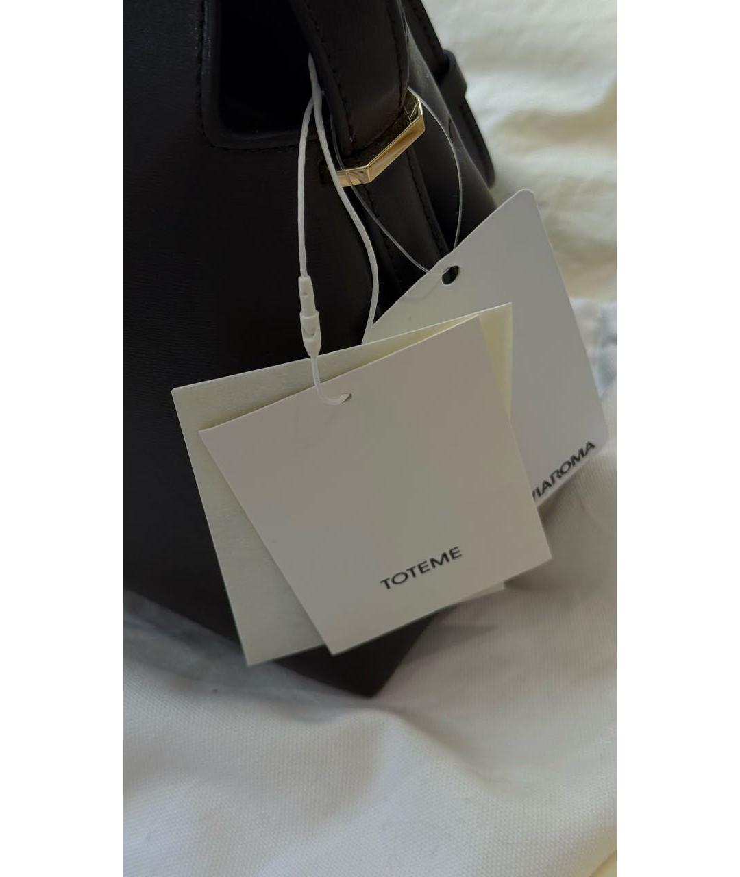 TOTEME Коричневая кожаная сумка через плечо, фото 7