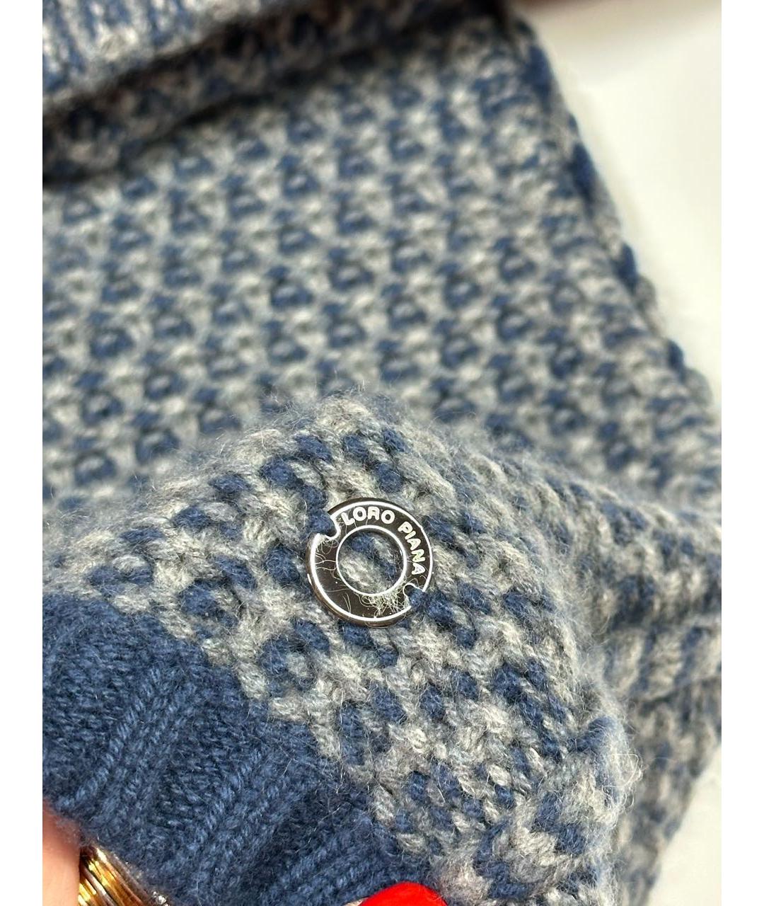 LORO PIANA Синий кашемировый джемпер / свитер, фото 6