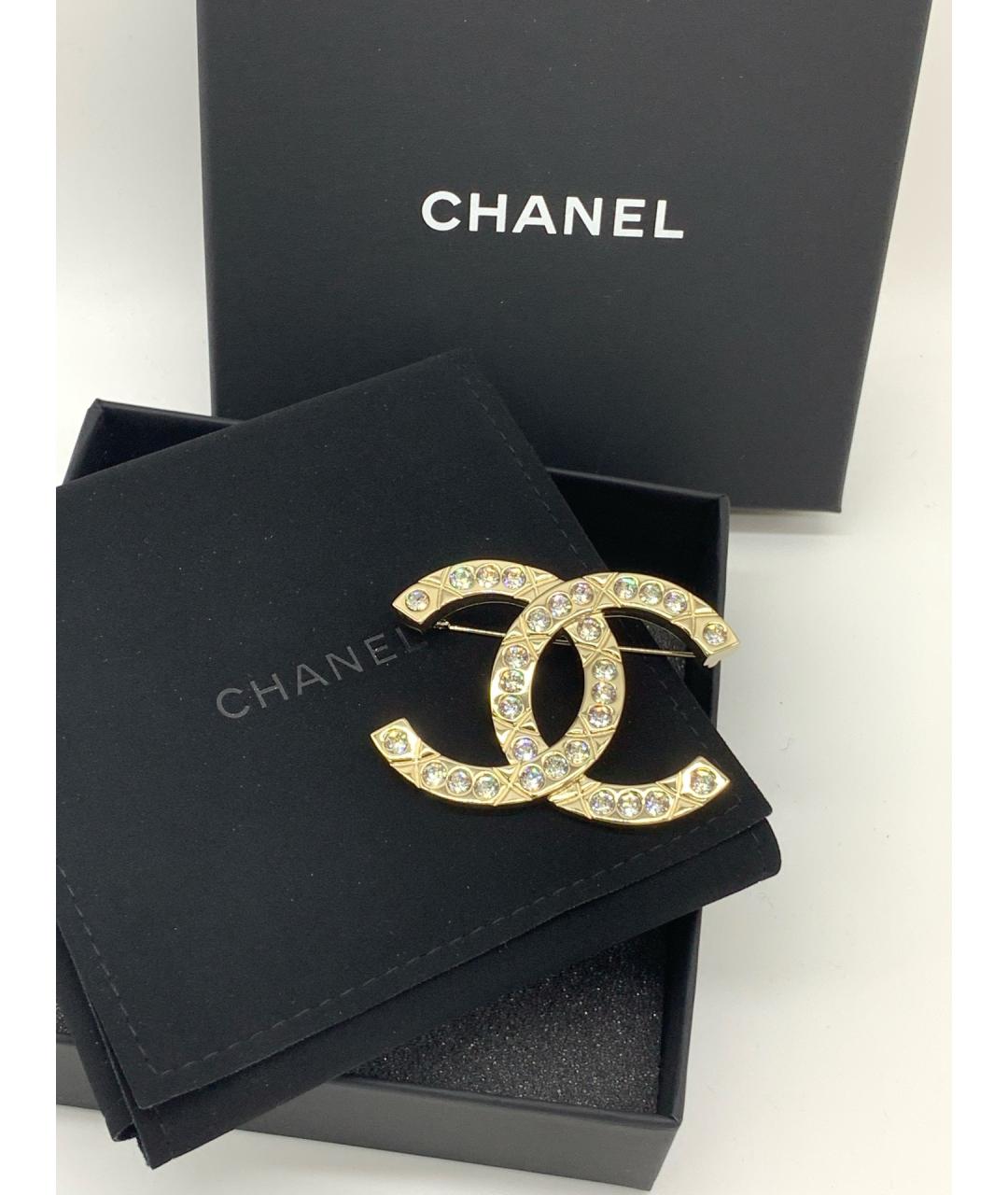 CHANEL Золотая металлическая булавка / брошь, фото 8