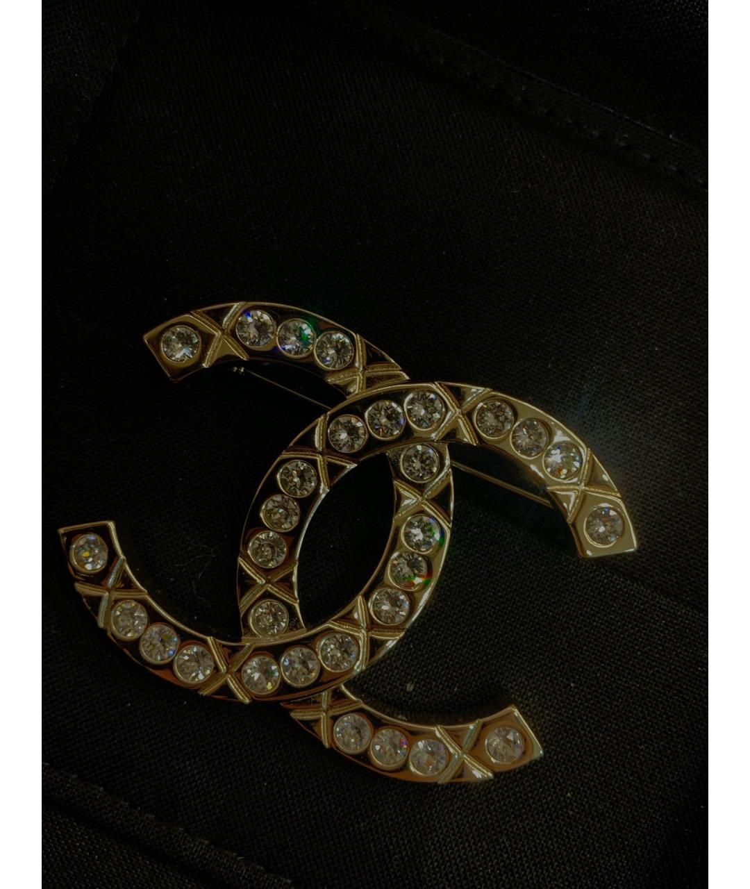 CHANEL Золотая металлическая булавка / брошь, фото 4