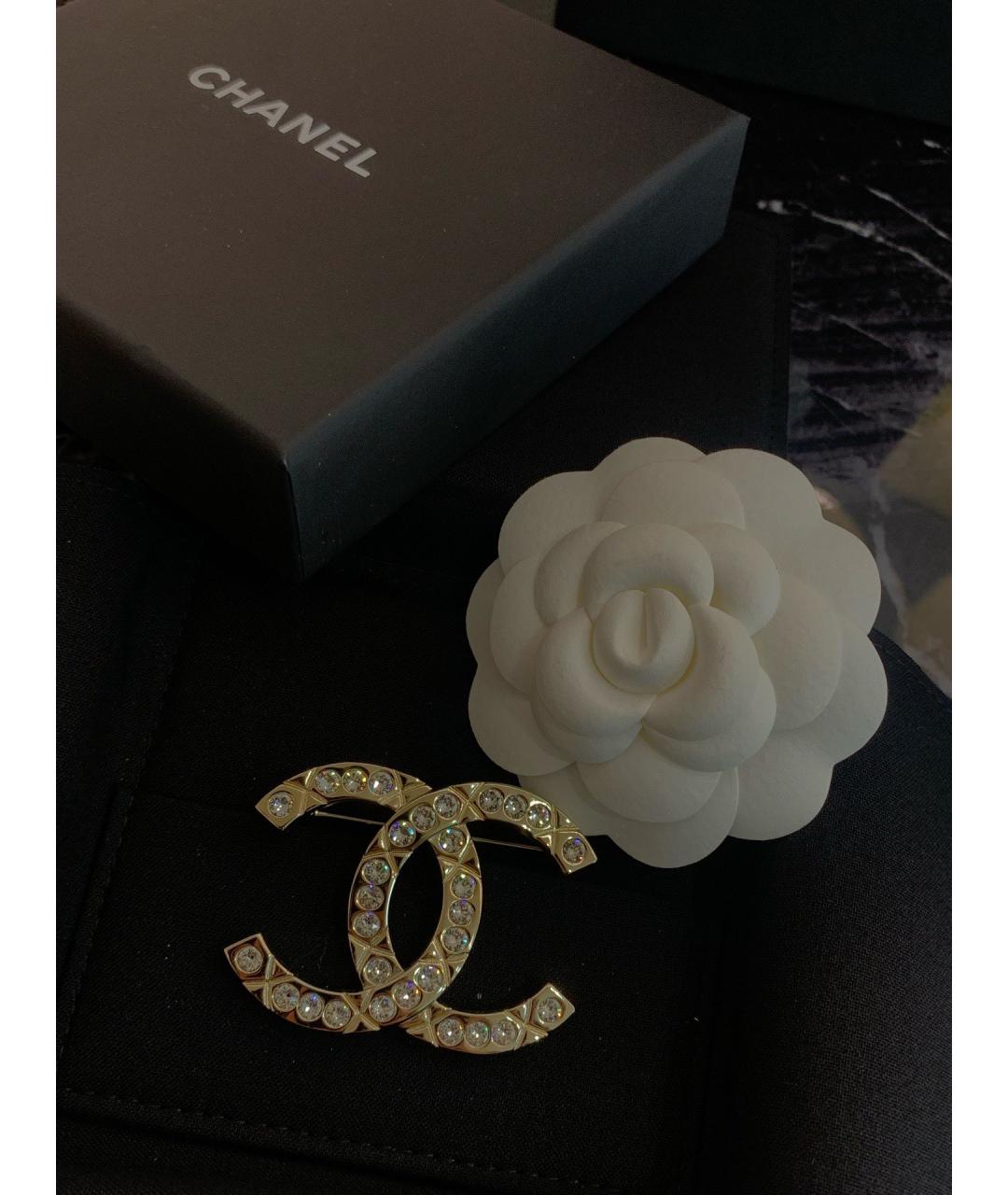 CHANEL Золотая металлическая булавка / брошь, фото 2