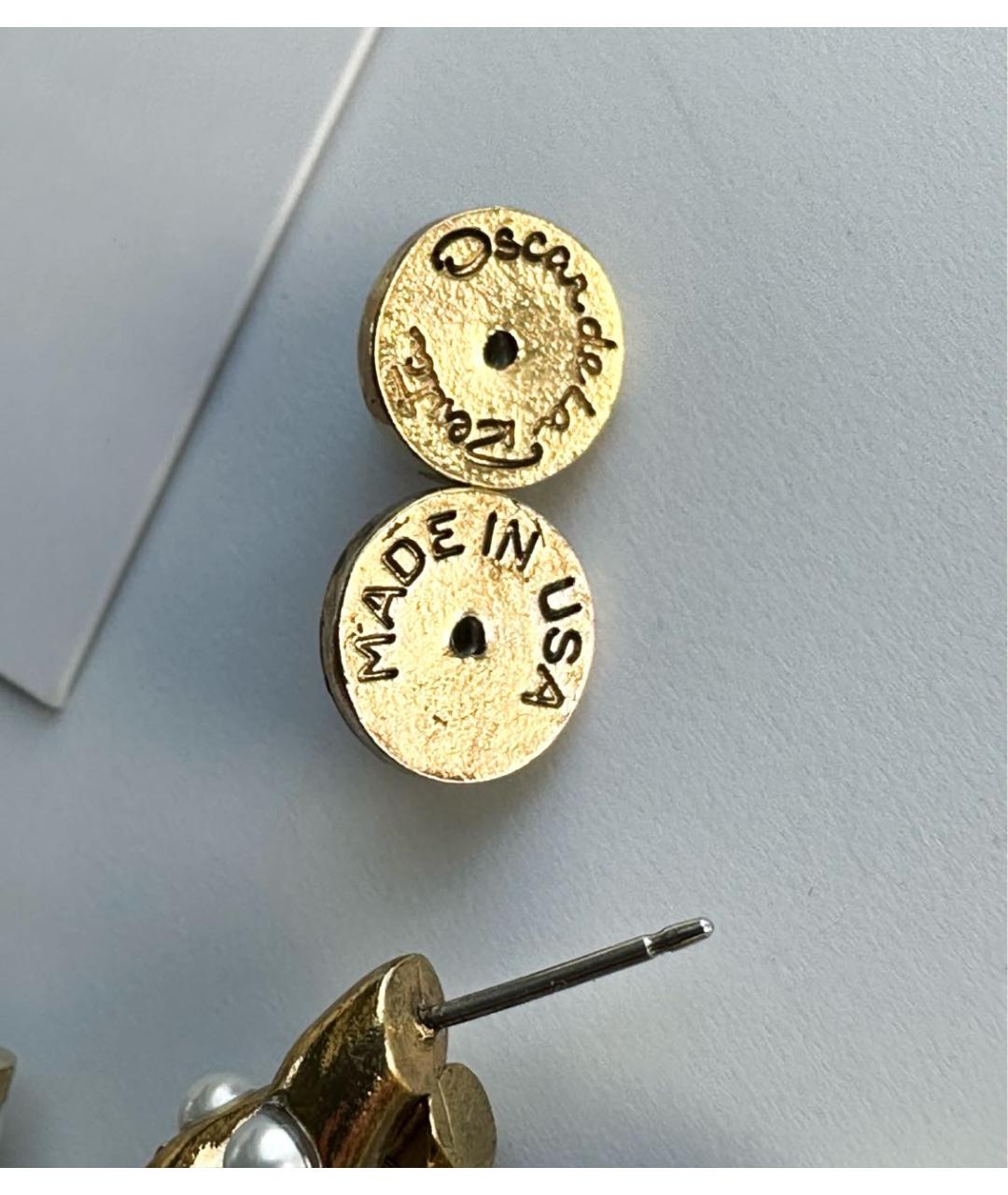 OSCAR DE LA RENTA Золотые металлические серьги, фото 3