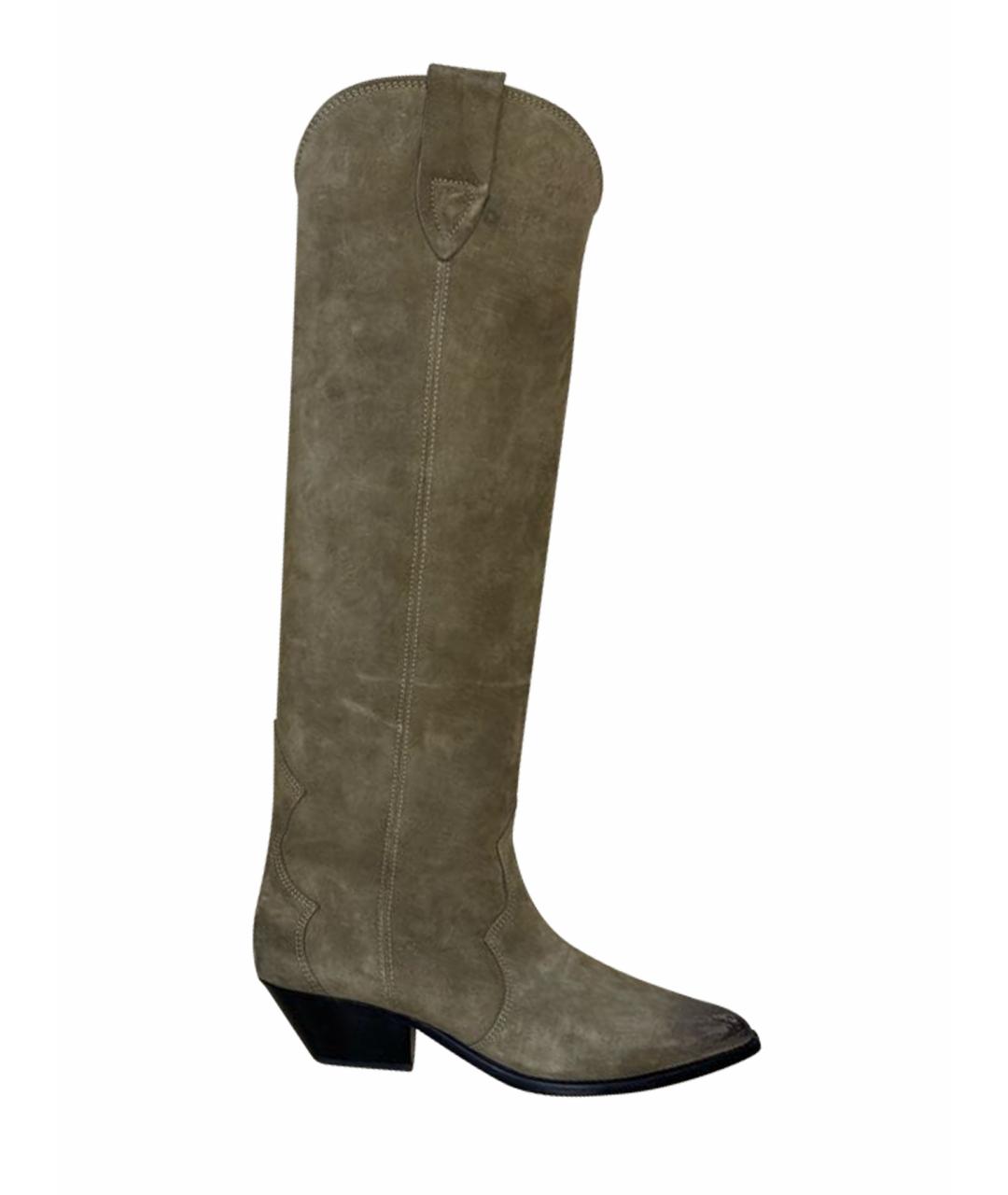 ISABEL MARANT Коричневые замшевые сапоги, фото 1