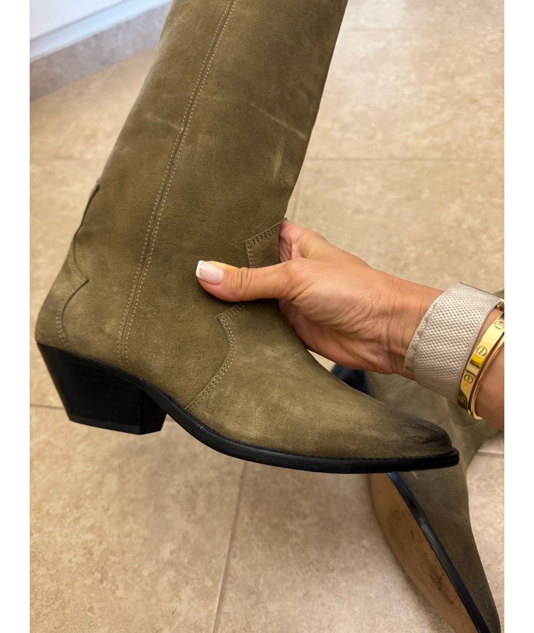 ISABEL MARANT Коричневые замшевые сапоги, фото 2