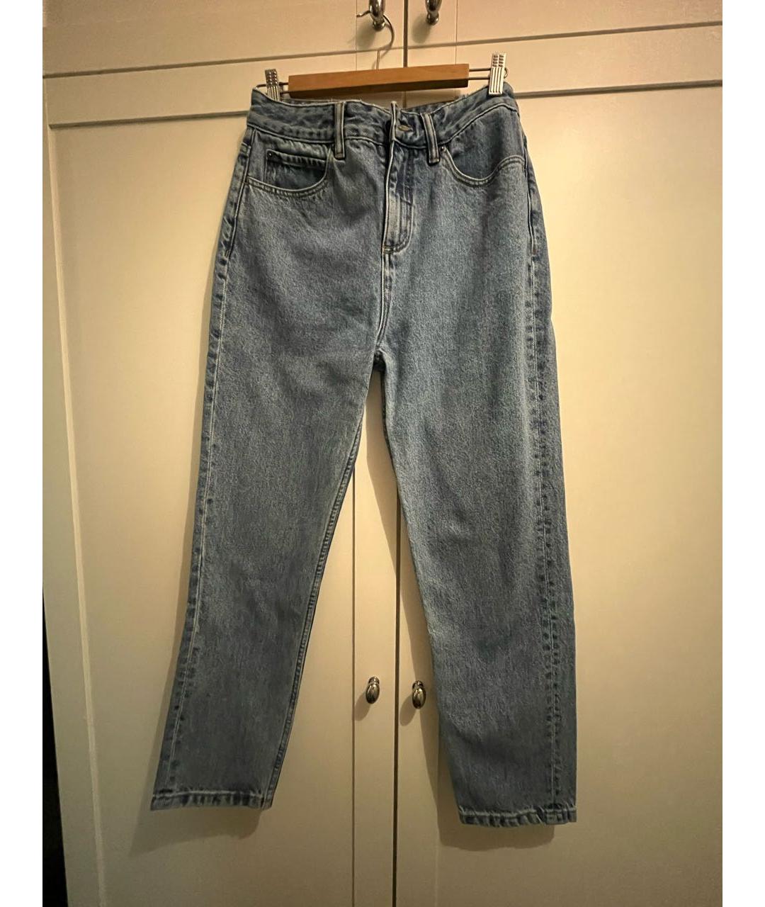 12 STOREEZ Голубые хлопковые джинсы слим, фото 8