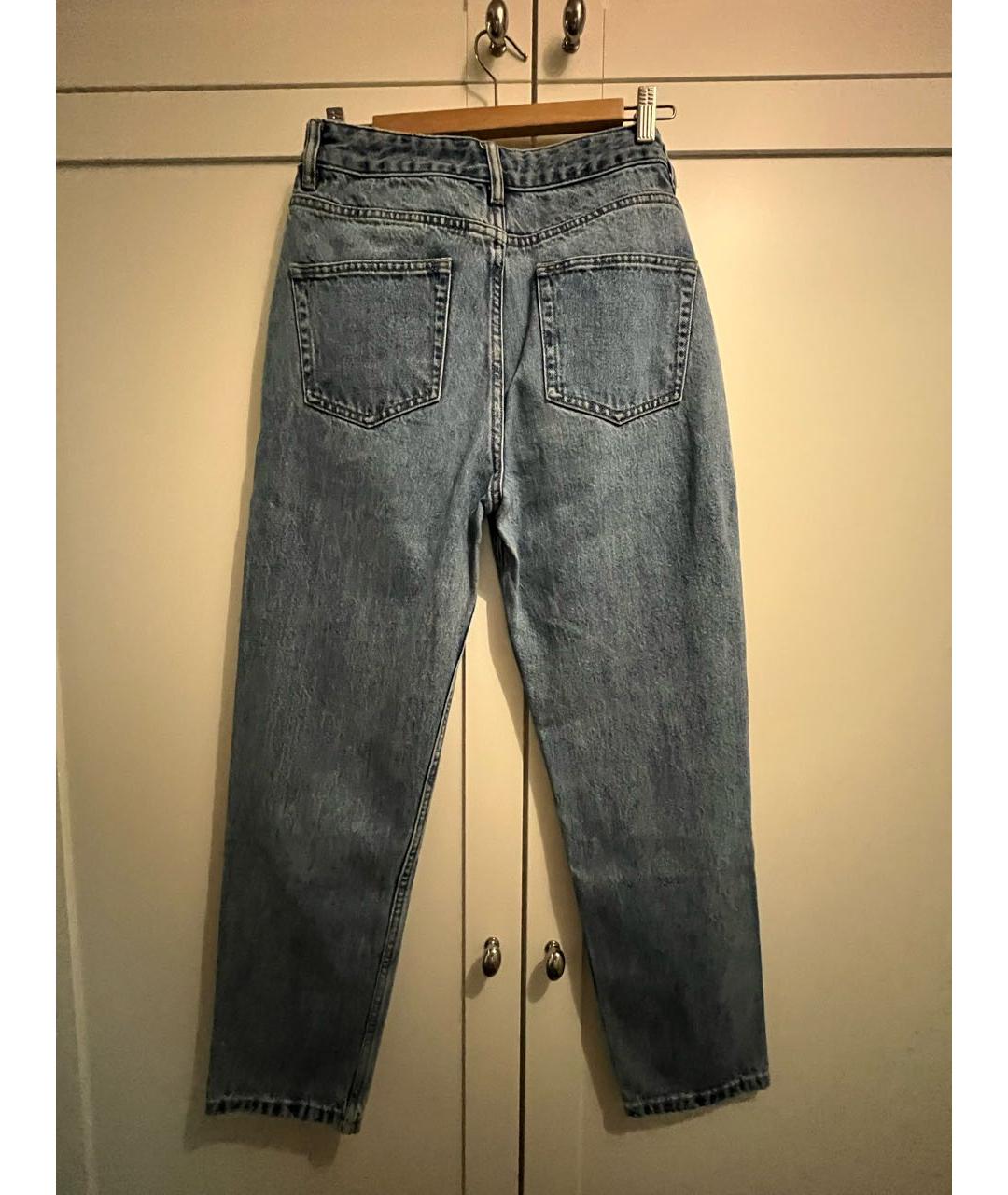 12 STOREEZ Голубые хлопковые джинсы слим, фото 2
