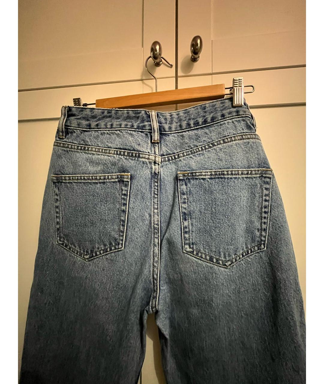 12 STOREEZ Голубые хлопковые джинсы слим, фото 5