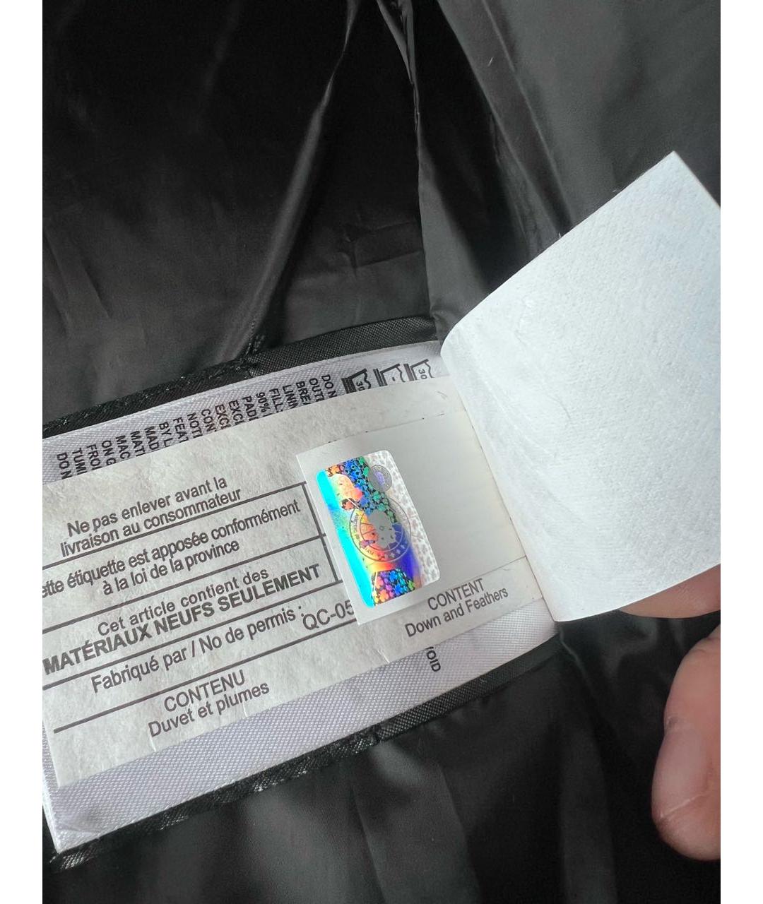 CANADA GOOSE Черный полиэстеровый пуховик, фото 8