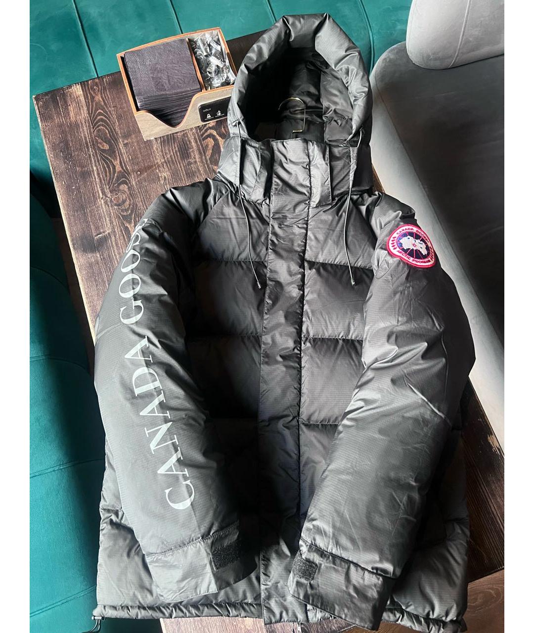 CANADA GOOSE Черный полиэстеровый пуховик, фото 9