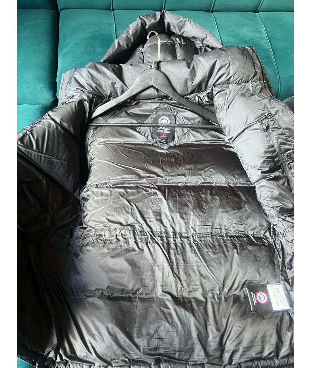 CANADA GOOSE Черный полиэстеровый пуховик, фото 3