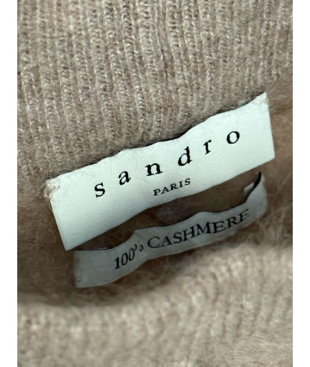 SANDRO Бежевые кашемировые брюки узкие, фото 4