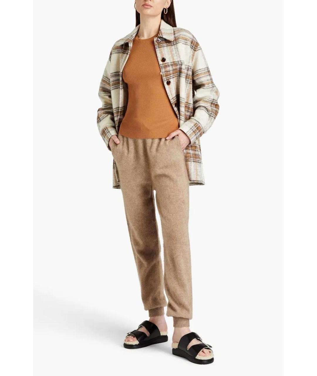 SANDRO Бежевые кашемировые брюки узкие, фото 8