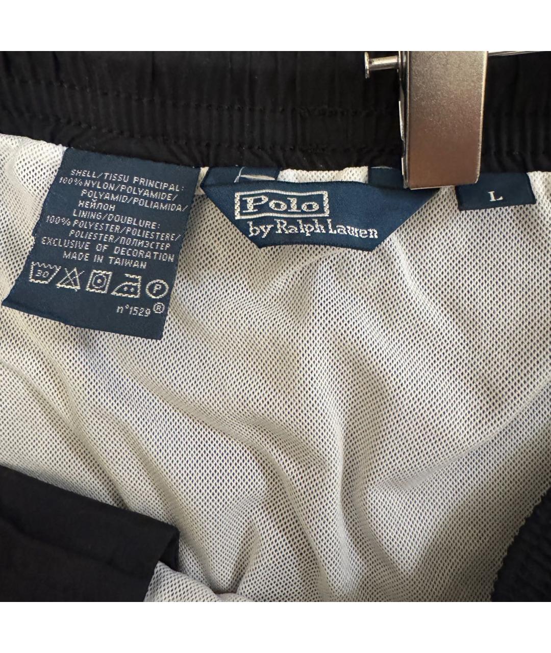 POLO RALPH LAUREN Черные полиэстеровые шорты, фото 3