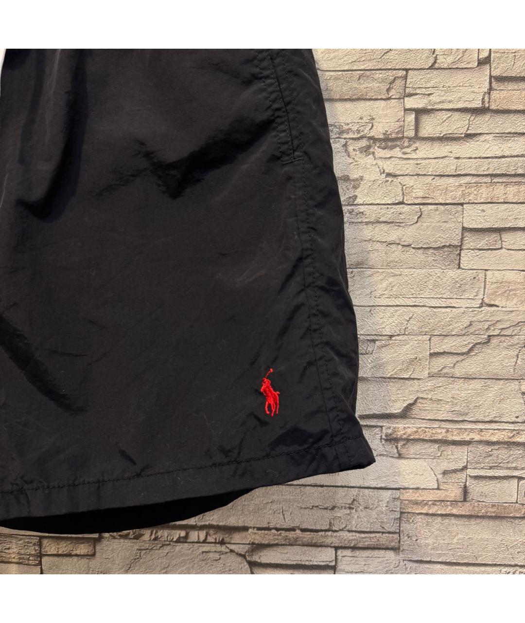 POLO RALPH LAUREN Черные полиэстеровые шорты, фото 4